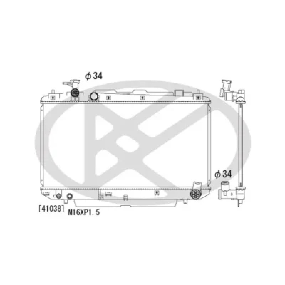 ΨΥΓΕΙΟ ΝΕΡΟΥ KOYORAD TOYOTA RAV4 '00-'05 1.8/2.0 1640022120