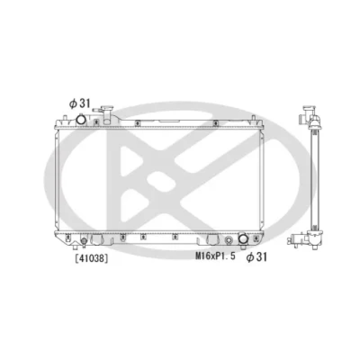 ΨΥΓΕΙΟ ΝΕΡΟΥ KOYORAD TOYOTA RAV4 '94-'00 2.0 ΜΕ ΠΥΡΟΥΣ ΠΑΝΩ 164007A471