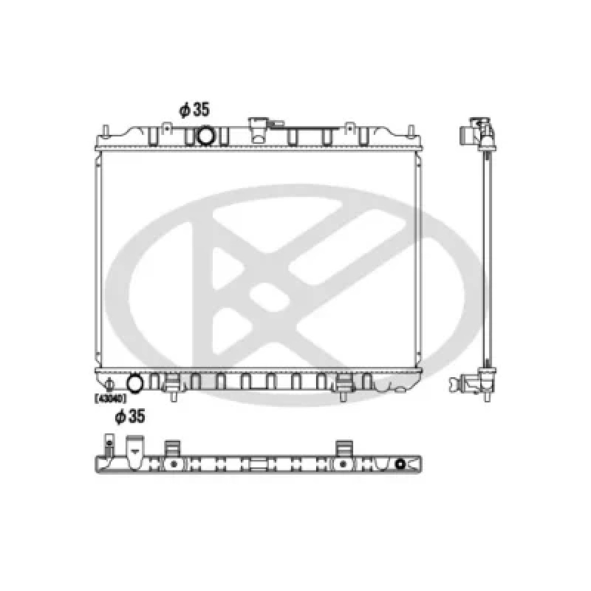 ΨΥΓΕΙΟ ΝΕΡΟΥ KOYORAD NISSAN X-TRAIL '00-'13 2.0 / 2.5 ΛΑΙΜΟΙ ΑΡΙΣΤΕΡΑ 21410EQ30B