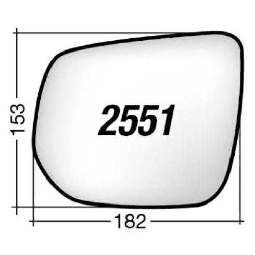ΚΡΥΣΤΑΛΛΟ ΚΑΘΡΕΠΤΗ ISUZU D-MAX '11 (ΧΡΩΜΙΟ) ΔΕΞΙ ΧΩΡΙΣ ΒΑΣΗ 4131201R