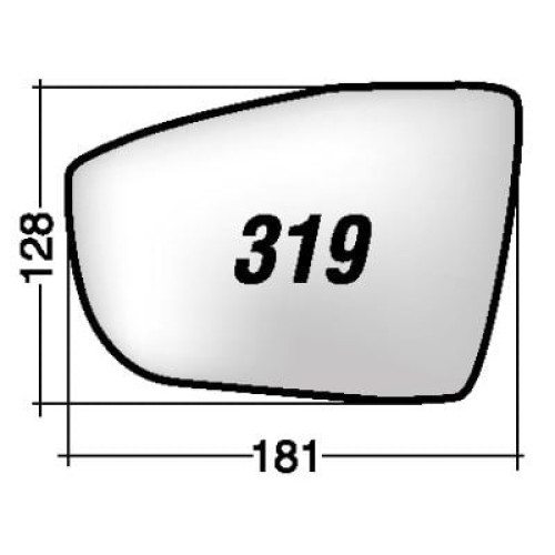 ΚΡΥΣΤΑΛΛΟ ΚΑΘΡΕΠΤΗ FORD C-MAX '10-/ GALAXY '06-'15/ KUGA '08-'16/ KUGA '16-/ S-MAX '06-'14/ ECOSPORT '14- (ΘΕΡΜΑΙΝΟΜΕΝΟ, ΜΕ ΒΑΣΗ, ΧΡΩΜΙΟ) ΔΕΞΙ 4310902R