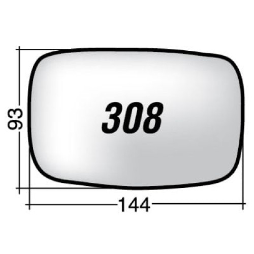 ΚΡΥΣΤΑΛΛΟ ΚΑΘΡΕΠΤΗ FORD FIESTA '94-'98/ ESCORT '95-'97 (ΜΕ ΒΑΣΗ, ΧΡΩΜΙΟ) ΔΕΞΙ 4310904R