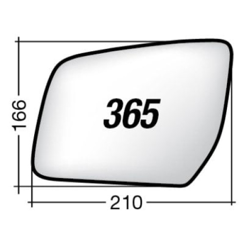 ΚΡΥΣΤΑΛΛΟ ΚΑΘΡΕΠΤΗ FORD RANGER '12-/ RANGER RAPTOR '19- (ΜΕ ΒΑΣΗ, ΧΡΩΜΙΟ) ΔΕΞΙ 4310918R