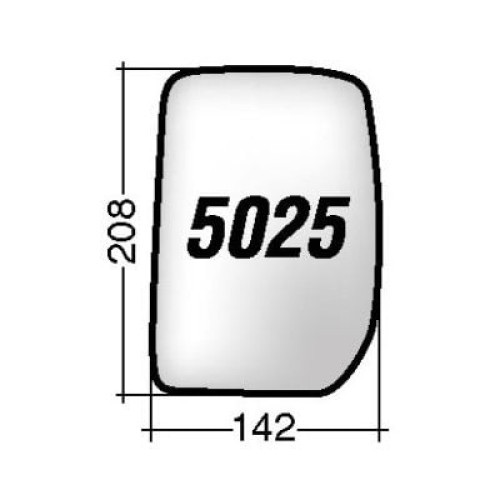 ΚΡΥΣΤΑΛΛΟ ΚΑΘΡΕΠΤΗ FORD TRANSIT '00-'14 (ΘΕΡΜΑΙΝΟΜΕΝΟ, ΜΕ ΒΑΣΗ, ΧΡΩΜΙΟ) ΔΕΞΙ