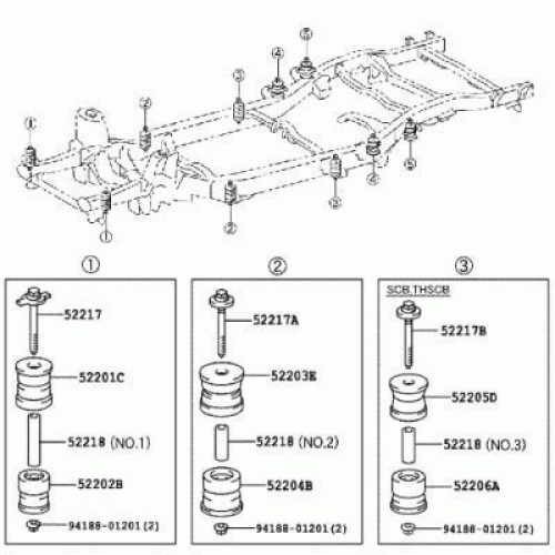 ΒΙΔΑ ΣΑΣΙ TOYOTA HILUX VIGO '04 2WD/ 4WD - No1 52217-0K010