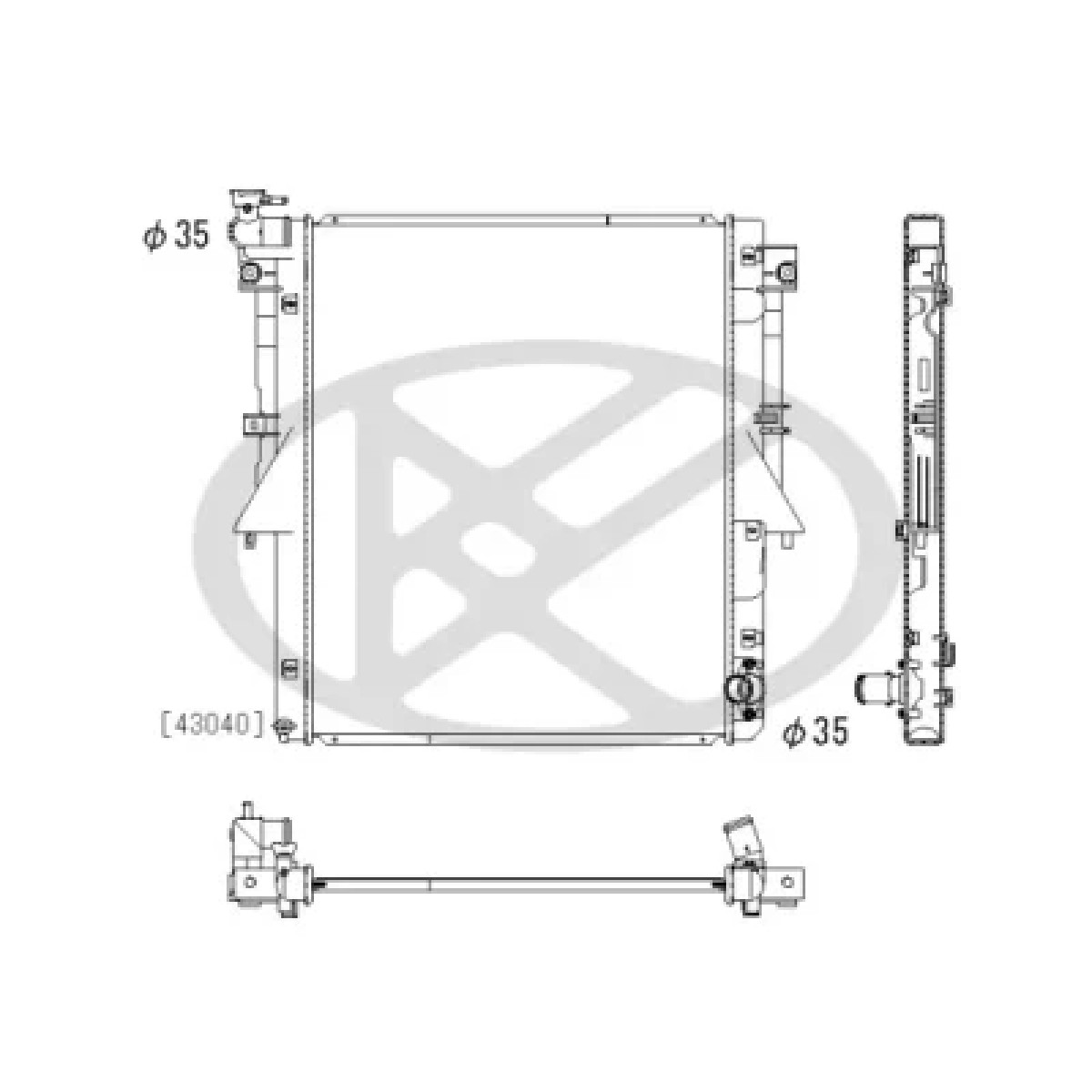 ΨΥΓΕΙΟ ΝΕΡΟΥ KOYORAD MITSUBISHI L200 ’15- 2.2 DI-D/2.4 DI-D / FIAT FULLBACK ’15- 2.4 D 6000605263